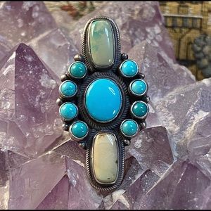 Sterling silver turquoise ring.  Size 8.